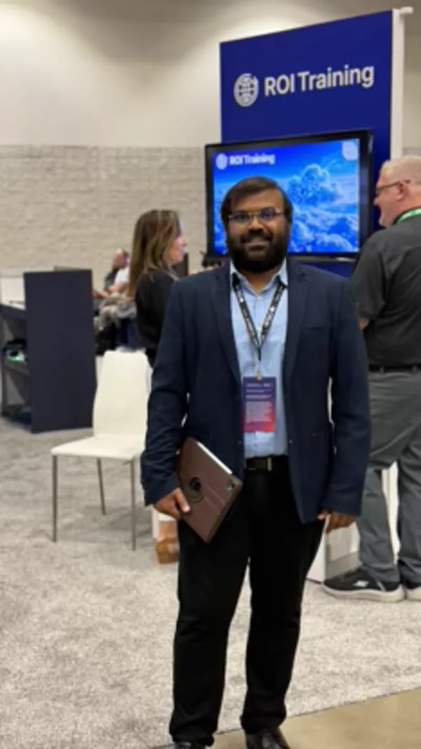 Sai Srinivas at a technology conference